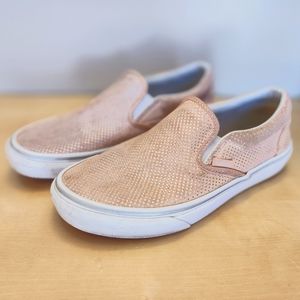 Light Pink Sparkle Van's Size 7 Slipon